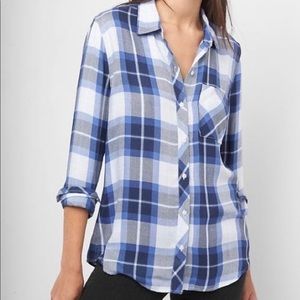 Blue Plaid GAP Flannel Button Down
